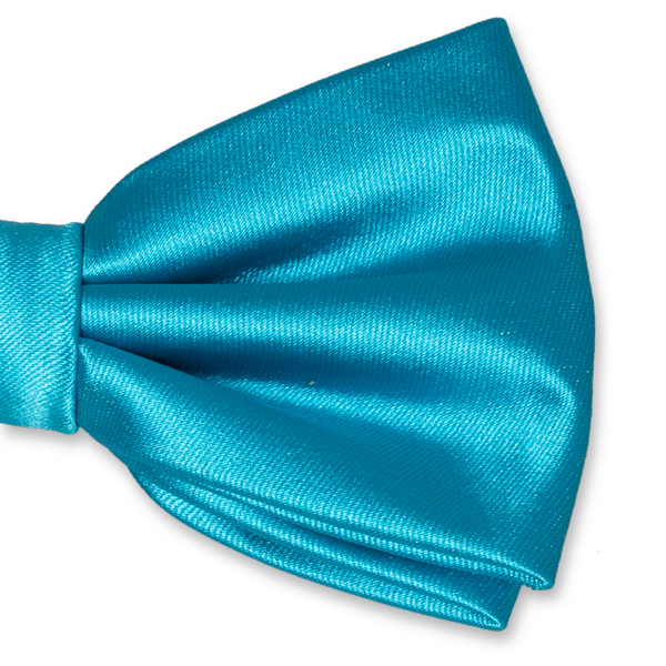 Nœud papillon en polyester aqua  (2)