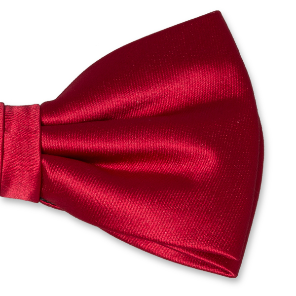 Nœud papillon en polyester rouge foncé  (2)