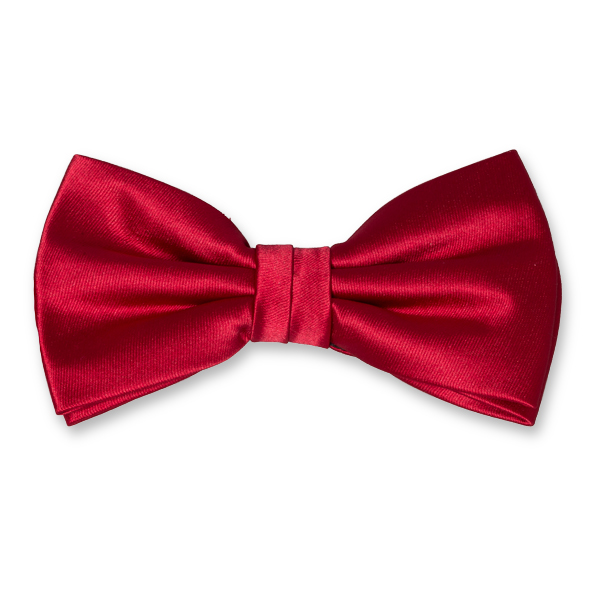 Nœud papillon en polyester rouge foncé  (1)