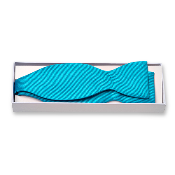 Nœud papillon turquoise à nouer  (2)