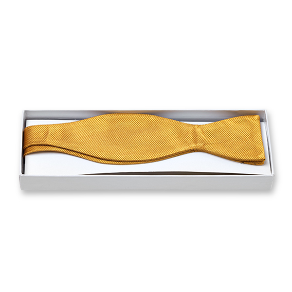 Nœud papillon jaune ocre à nouer (2)