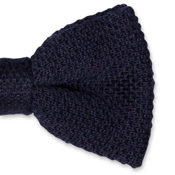 Nœud papillon tricoté marine (2)