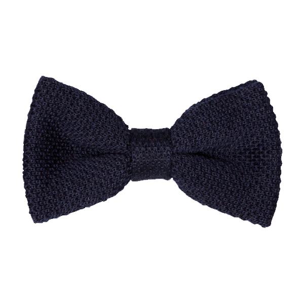 Nœud papillon tricoté marine (1)