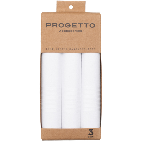 Mouchoirs homme - Blanc - Pack de 3 (1)