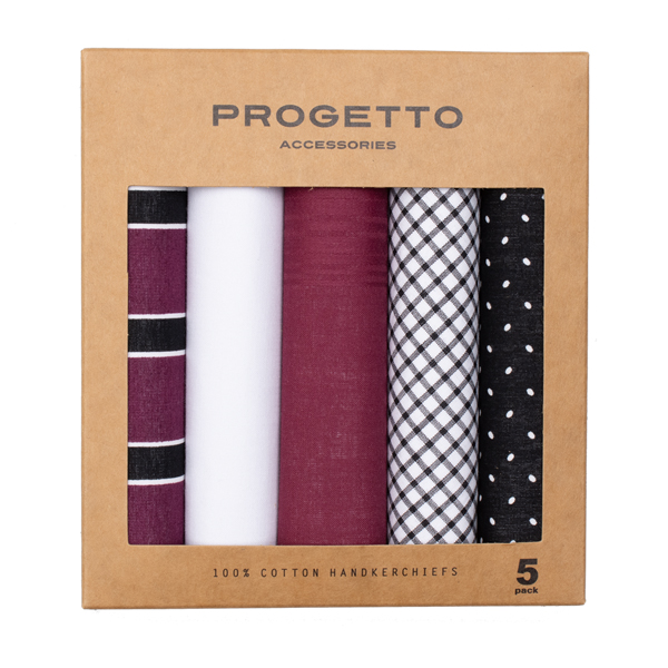 Mouchoirs homme - Rouge - Noir (1)