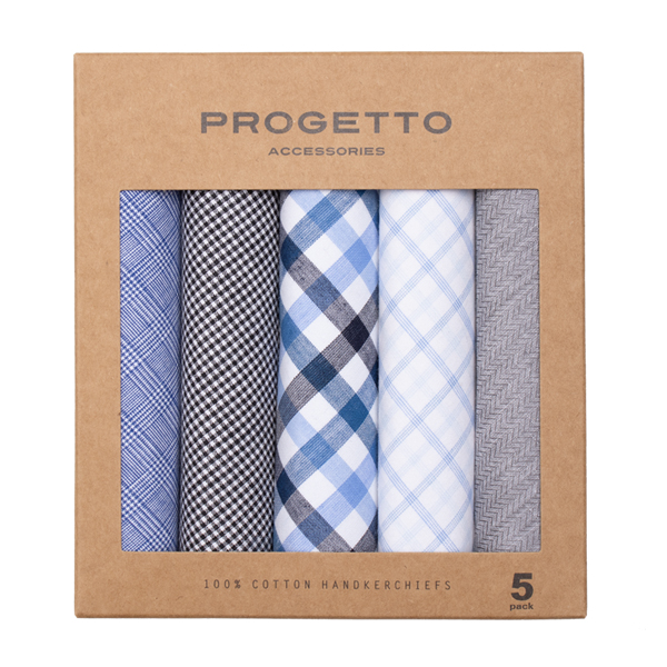 Mouchoirs homme - Bleu Carreuax (1)