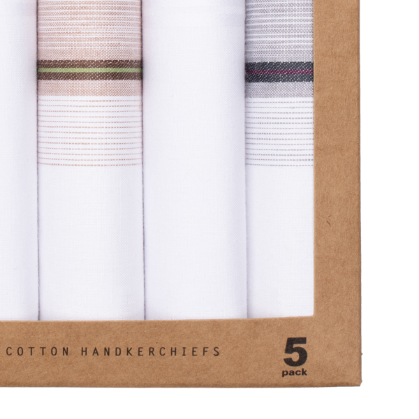 Mouchoirs homme - Variation Blanc (2)