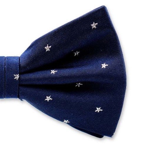 Bleu foncé - Noeud Papillon - Étoile argentée (2)