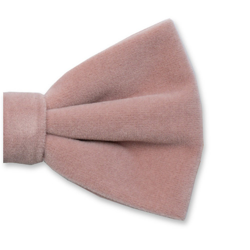 Nœud papillon en velours Vieux rose (2)