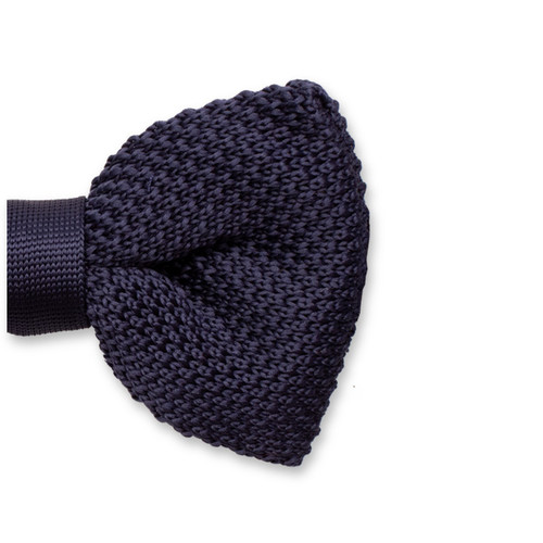 Noeud Papillon Tricoté Bleu Foncé (2)