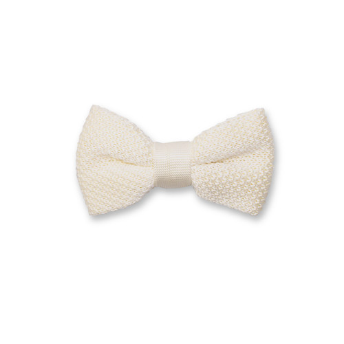 Noeud Papillon Ivoire pour Enfants Tricoté (1)