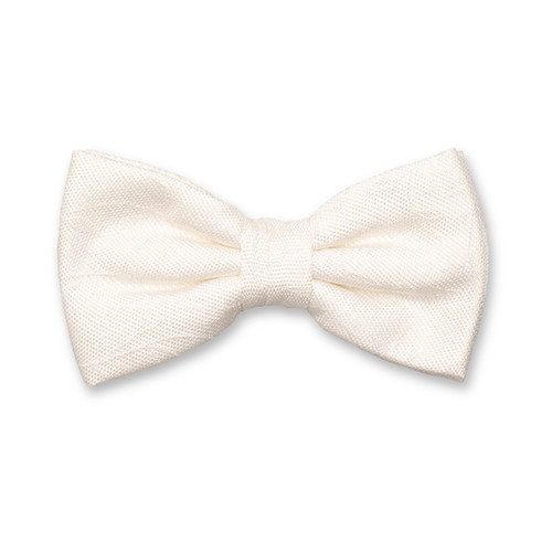 Nœud papillon de mariage Écru - Fleurs (1)