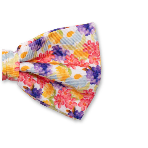 Nœud papillon multicolore à fleurs (2)