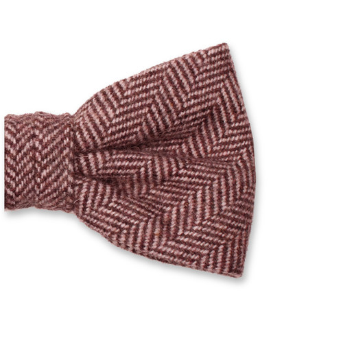 Noeud Papillon Rouge à Chevrons - Laine (2)