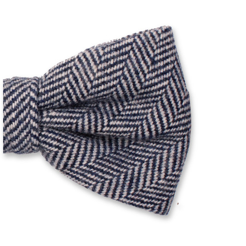 Noeud Papillon Navy à Chevrons - Laine (2)