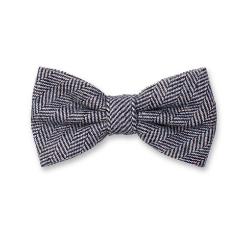 Noeud Papillon Navy à Chevrons - Laine (1)