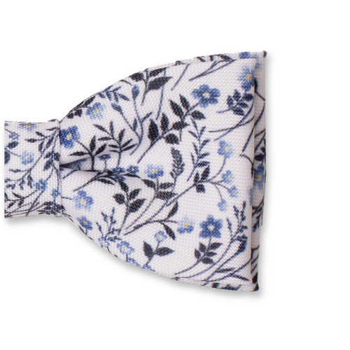 Noeud Papillon Enfant Bleu-Blanc Fleuri (2)