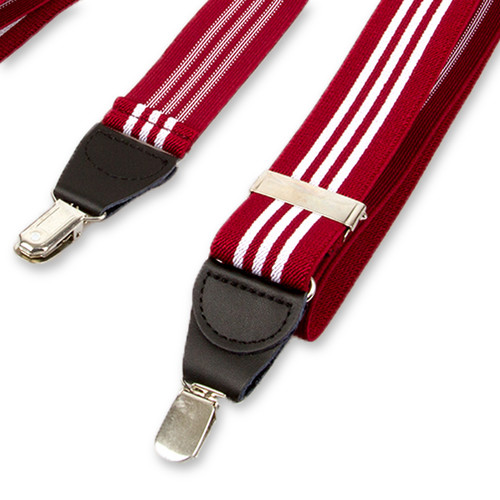 Bretelles à rayures rouge/ blanc (3)