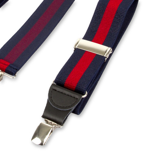 Bretelles à rayures bleu foncé/ rouge (3)