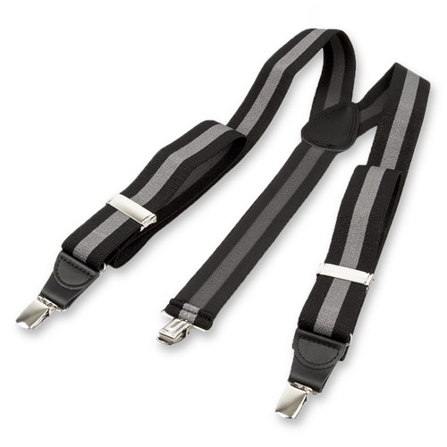 Bretelles à rayures noir et gris (2)