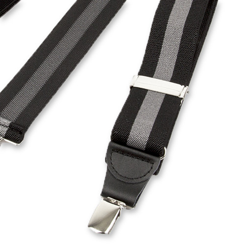 Bretelles à rayures noir et gris (3)