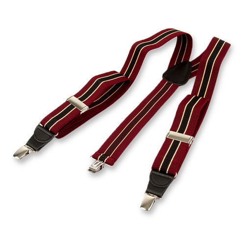 Bretelles à rayures bordeaux/ marron (3)