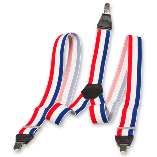 Bretelles à rayures rouge/blanc/bleu (3)