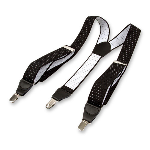 Bretelles à pois noir/ blanc (3)