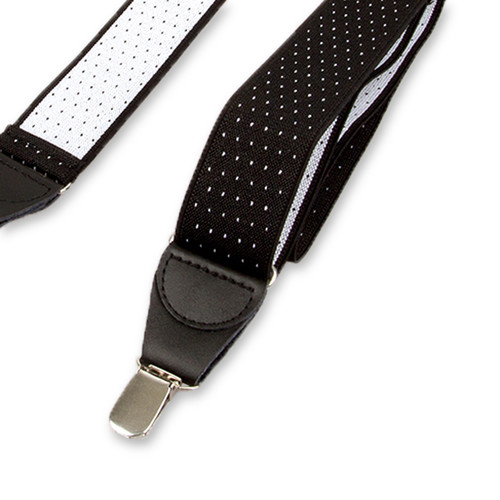 Bretelles à pois noir/ blanc (2)