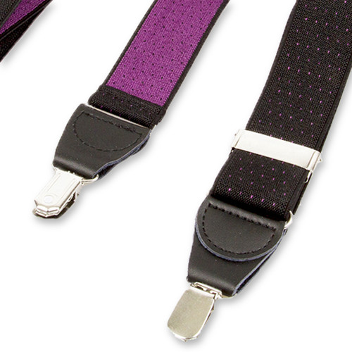 Bretelles à pois noir/violet (2)