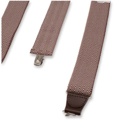 XIV Bretelles Chevrons - Marron (2)