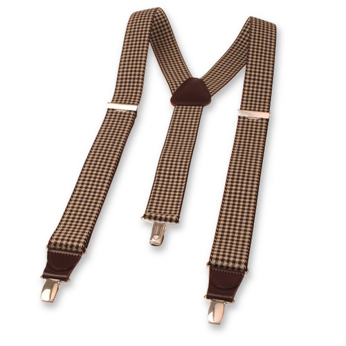 XIV Bretelles Pied-de-poule - Marron (3)