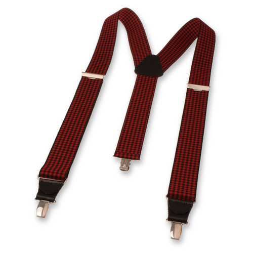 XIV Bretelles Pied-de-poule - Rouge (2)