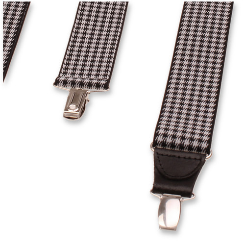 XIV Bretelles Pied-de-poule - Noire (3)