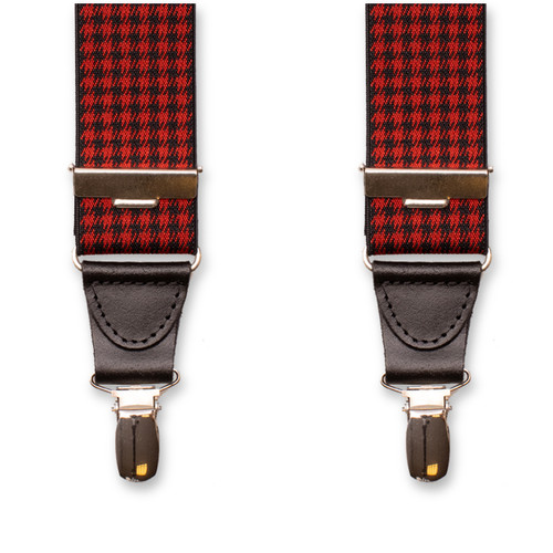 XIV Bretelles Pied-de-poule - Rouge (4)