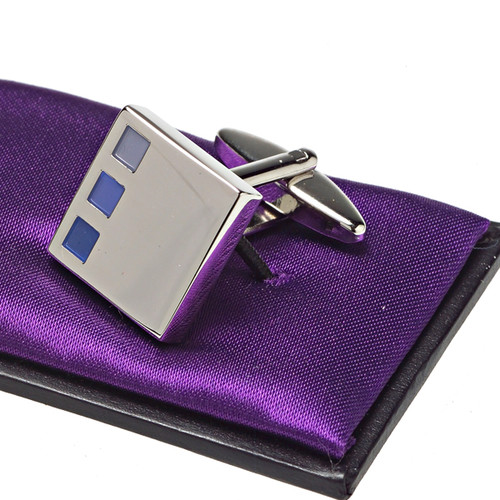 Boutons de manchette Bari Azur (2)