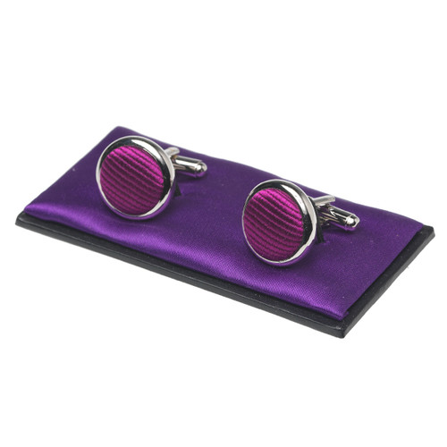 Boutons de manchette homme violets (1)