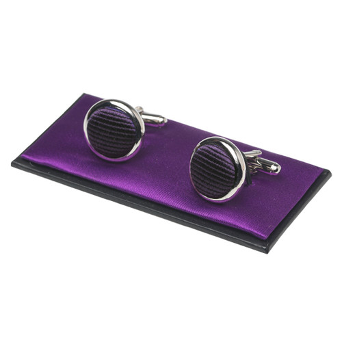 Boutons de manchette homme violet foncé (1)