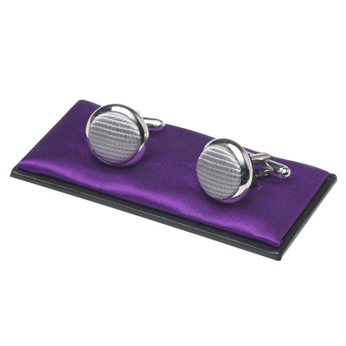 Boutons de manchette homme gris (1)