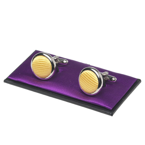 Boutons de manchette homme jaune pastel (1)