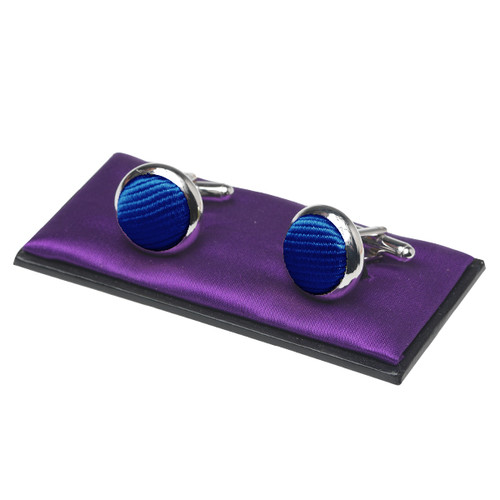 Boutons de manchette homme bleu roi (1)