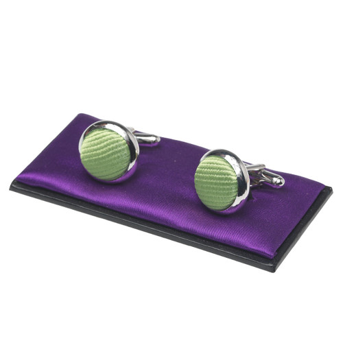 Boutons de manchette homme vert pastel (1)