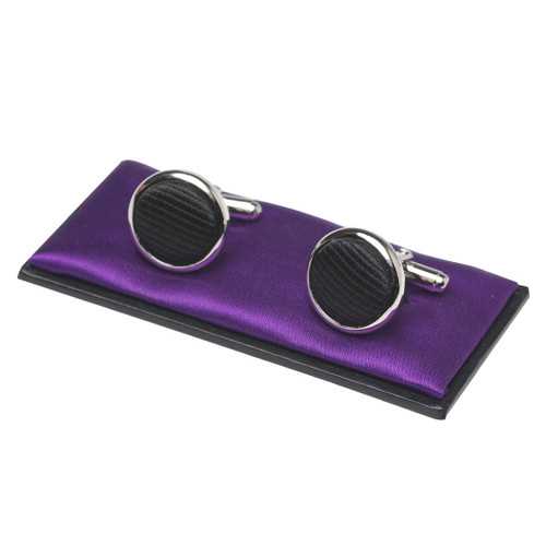 Boutons de manchette homme noirs (1)