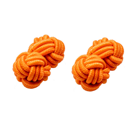 Boutons de manchette en tissu Orange (1)
