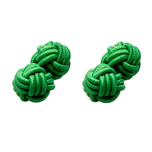 Boutons de manchette en tissu Vert (1)