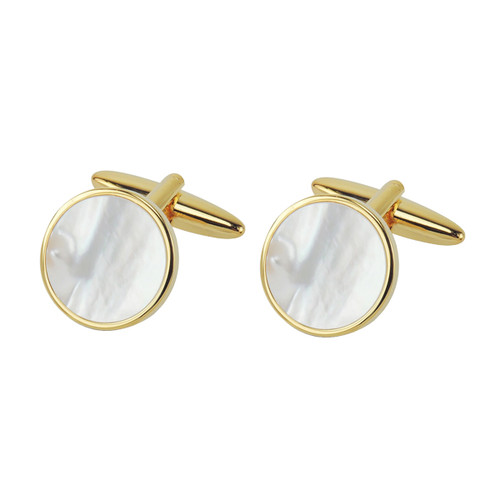 Boutons de manchette Gold Mother of Pearl (1)