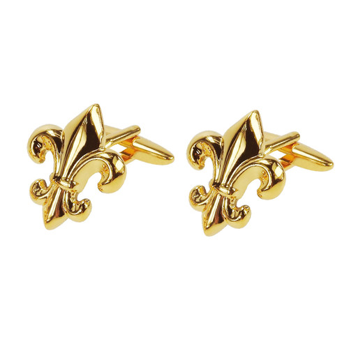 Boutons de manchette Gold fleur de lys (1)