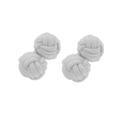 Boutons de manchette en tissu Blanc (1)