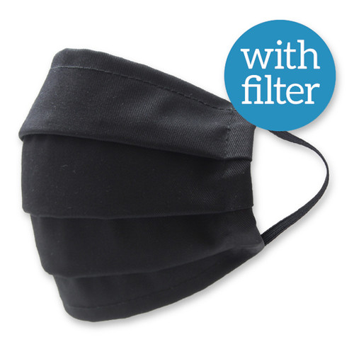 Masque en Tissu - Noir - Avec Option Filtre (2)