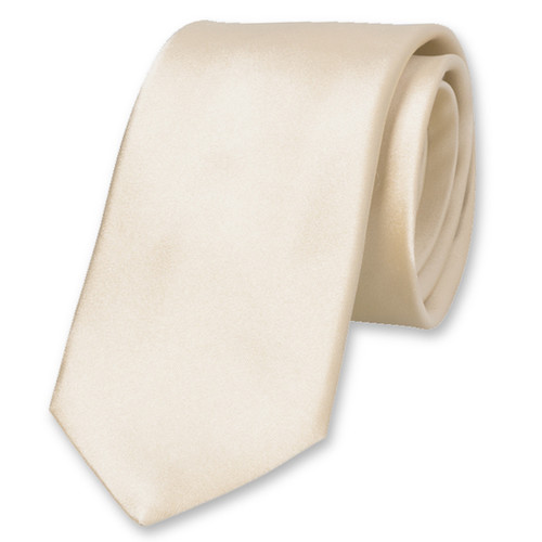 Cravate satin blanc cassé (1)